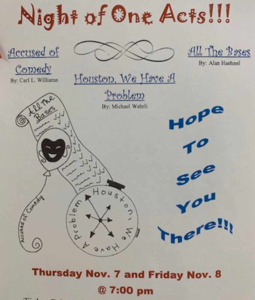 Drama Club Performs ‘A Night of One Acts’ in Fall Production