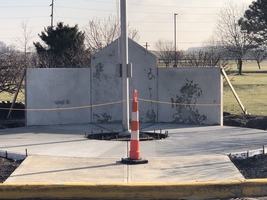 Memorial Wall Construction Underway